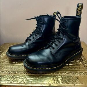 Dr. Martens Black Leather Lace-Up Boots